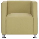 zöld szövet kocka alakú karosszék