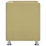 zöld szövet kocka alakú karosszék