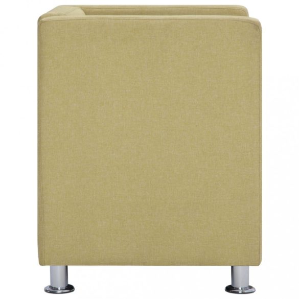 zöld szövet kocka alakú karosszék