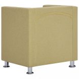 zöld szövet kocka alakú karosszék