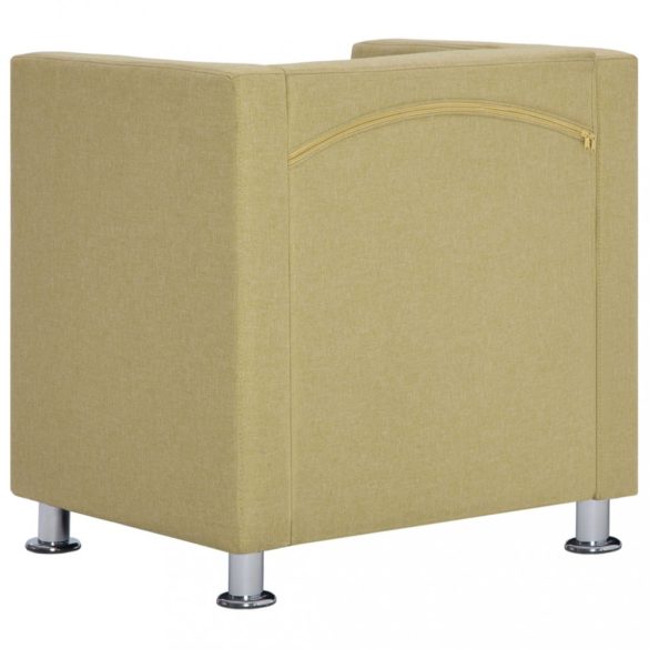 zöld szövet kocka alakú karosszék