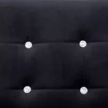 2 személyes fekete króm és bársony karfás kanapé