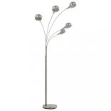 ezüst állólámpa 200 cm 5 db E14 típusú foglalattal