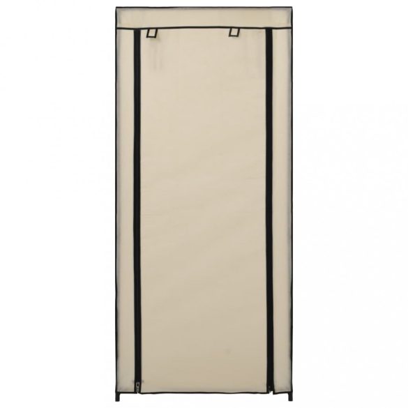 krémszínű szövet cipőszekrény borítóval 58 x 28 x 106 cm