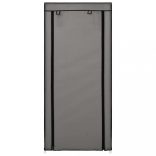 szürke szövet cipőszekrény borítóval 58 x 28 x 106 cm