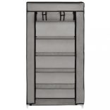 szürke szövet cipőszekrény borítóval 58 x 28 x 106 cm