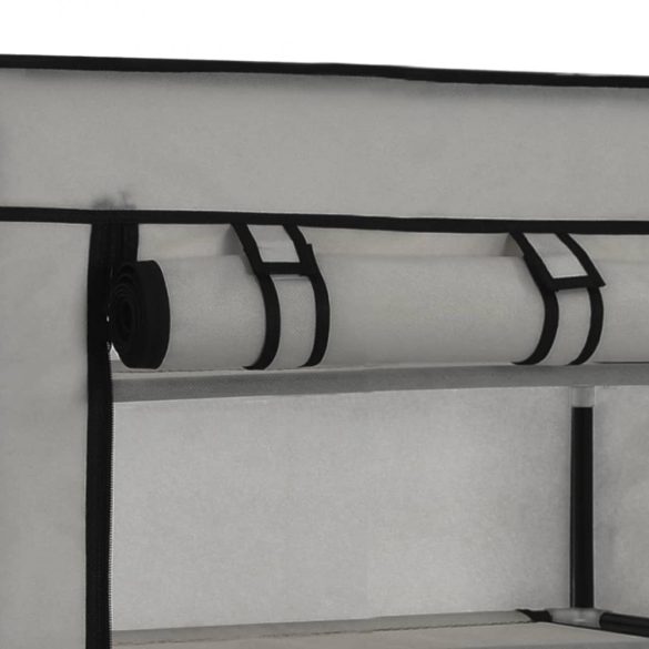 szürke szövet cipőszekrény borítóval 58 x 28 x 106 cm