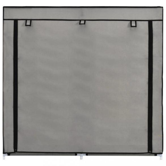 szürke szövet cipőszekrény borítóval 115 x 28 x 110 cm