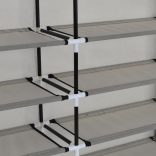 szürke szövet cipőszekrény borítóval 115 x 28 x 110 cm