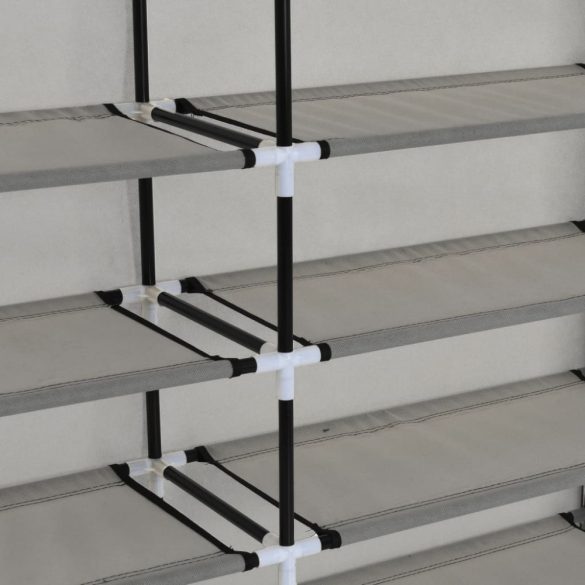 szürke szövet cipőszekrény borítóval 115 x 28 x 110 cm