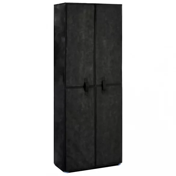 fekete szövet cipősszekrény 60 x 30 x 166 cm