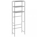 3-szintes ezüstszínű alumínium tárolóállvány 53 x 28 x 169 cm