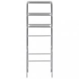 3-szintes ezüstszínű alumínium tárolóállvány 53 x 28 x 169 cm