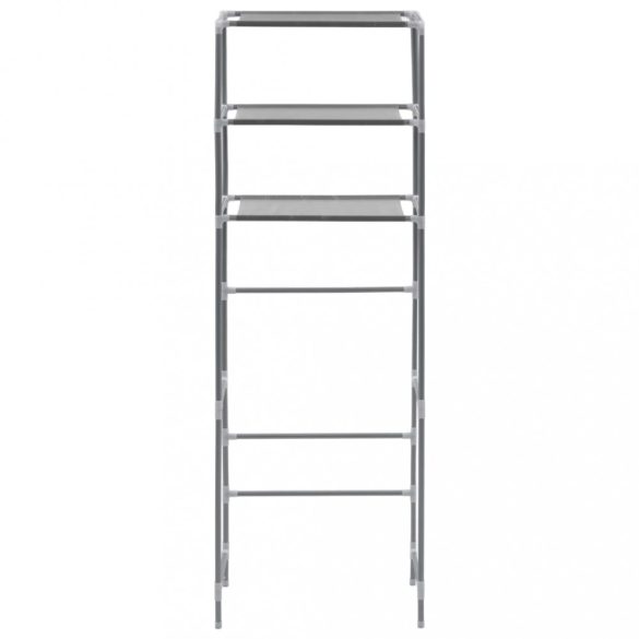 3-szintes ezüstszínű alumínium tárolóállvány 53 x 28 x 169 cm