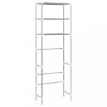 3-szintes ezüstszínű alumínium tárolóállvány 53 x 28 x 169 cm