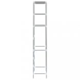 3-szintes ezüstszínű alumínium tárolóállvány 53 x 28 x 169 cm