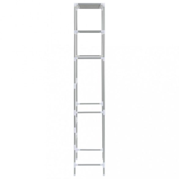 3-szintes ezüstszínű alumínium tárolóállvány 53 x 28 x 169 cm