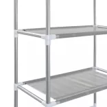 3-szintes ezüstszínű alumínium tárolóállvány 53 x 28 x 169 cm