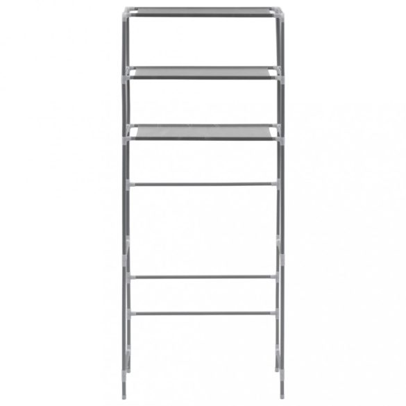 3-szintes ezüstszínű alumínium tárolóállvány 69 x 28 x 169 cm