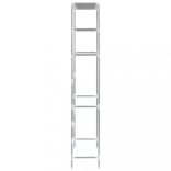 3-szintes ezüstszínű alumínium tárolóállvány 69 x 28 x 169 cm