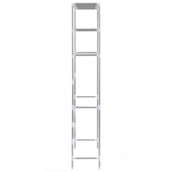 3-szintes ezüstszínű alumínium tárolóállvány 69 x 28 x 169 cm