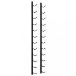 fekete vas falra szerelhető bortartó állvány 12 palacknak