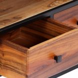 tömör újrahasznosított fa és acél TV-szekrény 120 x 30 x 40 cm