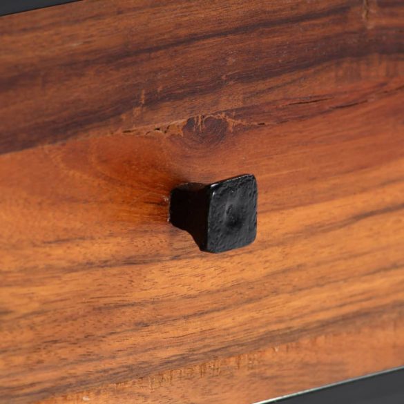 tömör újrahasznosított fa és acél TV-szekrény 120 x 30 x 40 cm