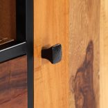 tömör újrahasznosított fa és acél TV-szekrény 120 x 30 x 40 cm