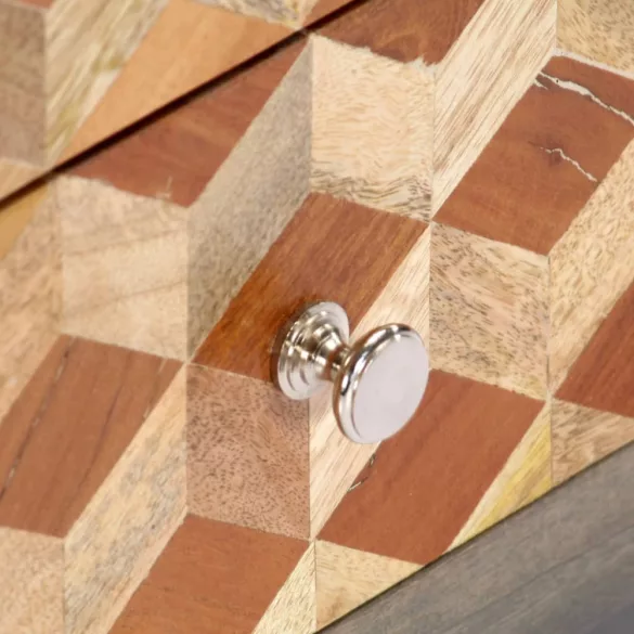 szürke tömör mangófa TV-szekrény 120 x 30 x 40 cm