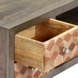 szürke tömör mangófa TV-szekrény 120 x 30 x 40 cm