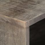 szürke tömör nyers mangófa TV-szekrény 130 x 30 x 46 cm