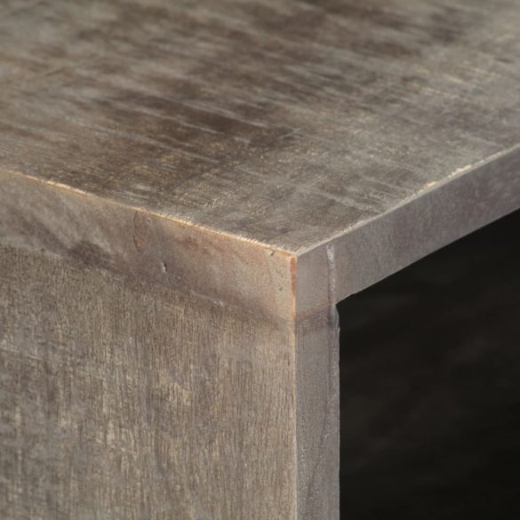 szürke tömör nyers mangófa TV-szekrény 130 x 30 x 46 cm