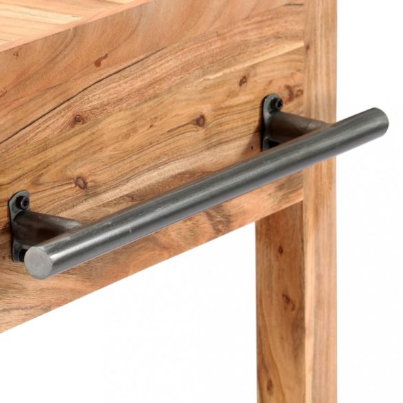 tömör akácfa zsúrkocsi 58 x 58 x 89 cm