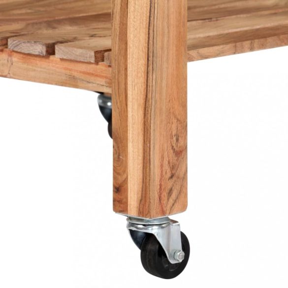 tömör akácfa zsúrkocsi 58 x 58 x 89 cm