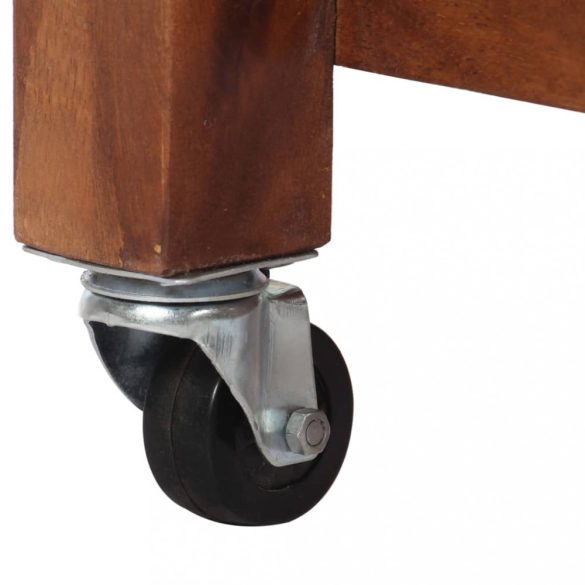 tömör akácfa zsúrkocsi 100 x 48 x 89 cm