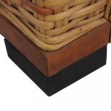 barna természetes rattan fotel párnával