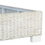szürke természetes rattan ágykeret 140 x 200 cm