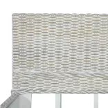 szürke természetes rattan ágykeret 140 x 200 cm