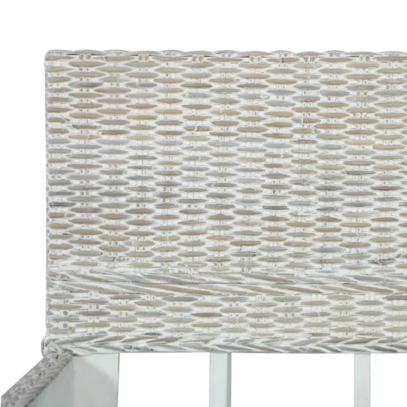 szürke természetes rattan ágykeret 140 x 200 cm