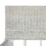 szürke természetes rattan ágykeret 160 x 200 cm