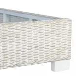 szürke természetes rattan ágykeret 180 x 200 cm