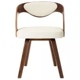 2 db krémszínű hajlított fa és műbőr étkezőszék