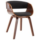 szürke hajlított fa és szövet étkezőszék