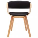 fekete hajlított fa és műbőr étkezőszék