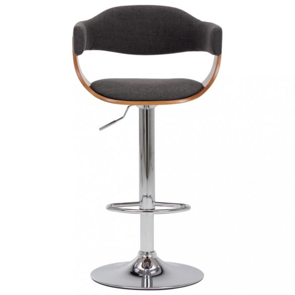 2 darab szürke hajlított fa és szövet bárszék