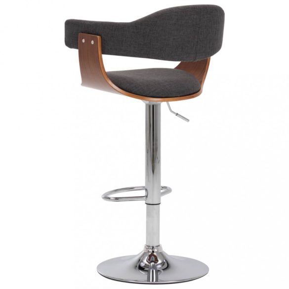 2 darab szürke hajlított fa és szövet bárszék