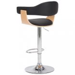 2 darab fekete hajlított fa és műbőr bárszék