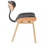 2 db fekete hajlított fa és műbőr étkezőszék