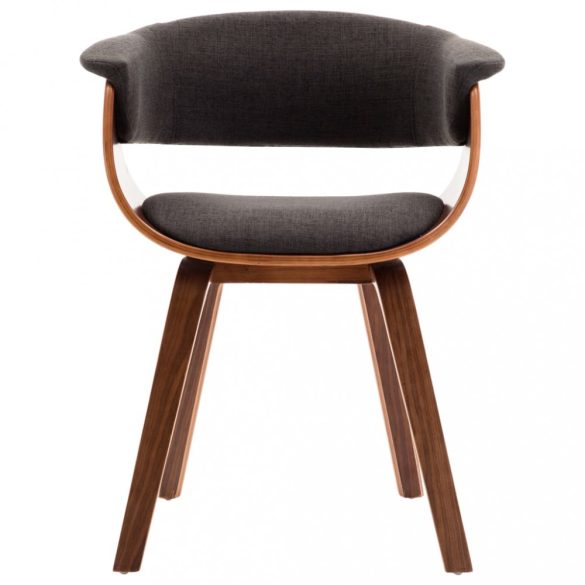 szürke hajlított fa és szövet étkezőszék